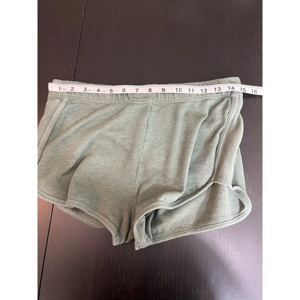 Victoria Sport Y2K Dolphin Mini Micro Shorts Size S Green Drawstring‎ Booty Camp